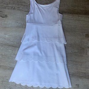 Bailey 44 White Scallop Edge Mini Dress